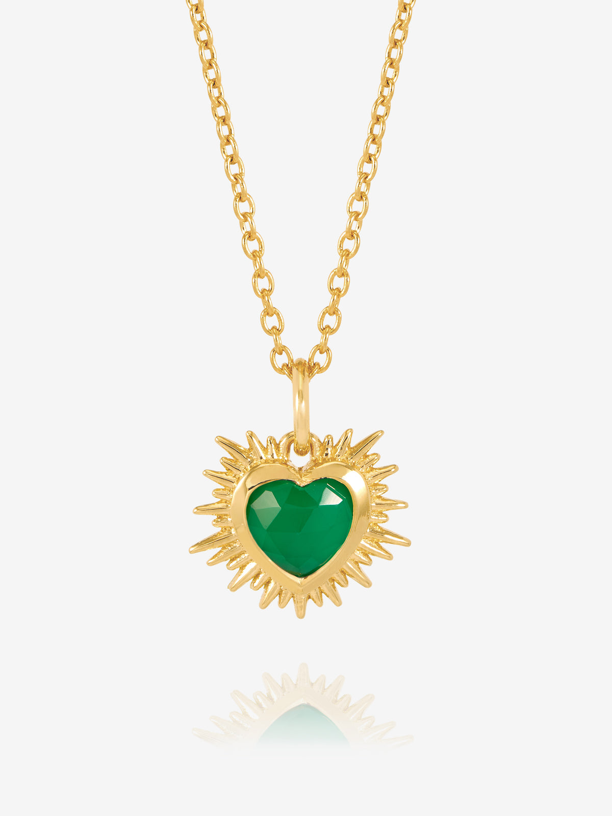Electric Love May Birthstone Heart Necklace