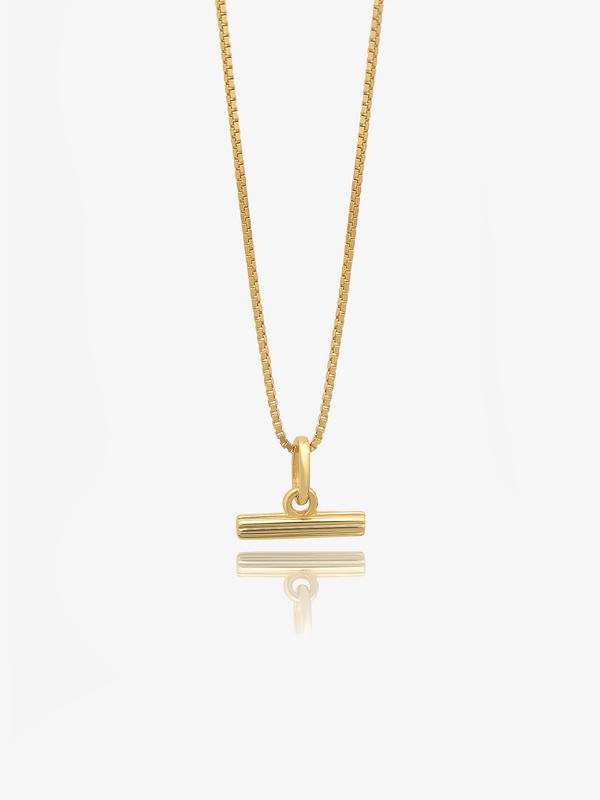 Mini T-Bar Necklace - Silver