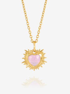 Electric Love October Birthstone Heart Necklace