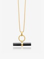 Strength T-Bar Onyx Necklace