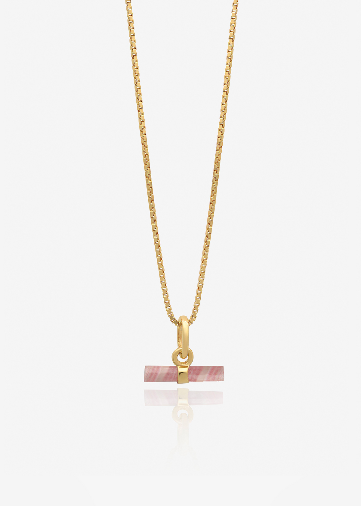 Mini Rose T-Bar Necklace