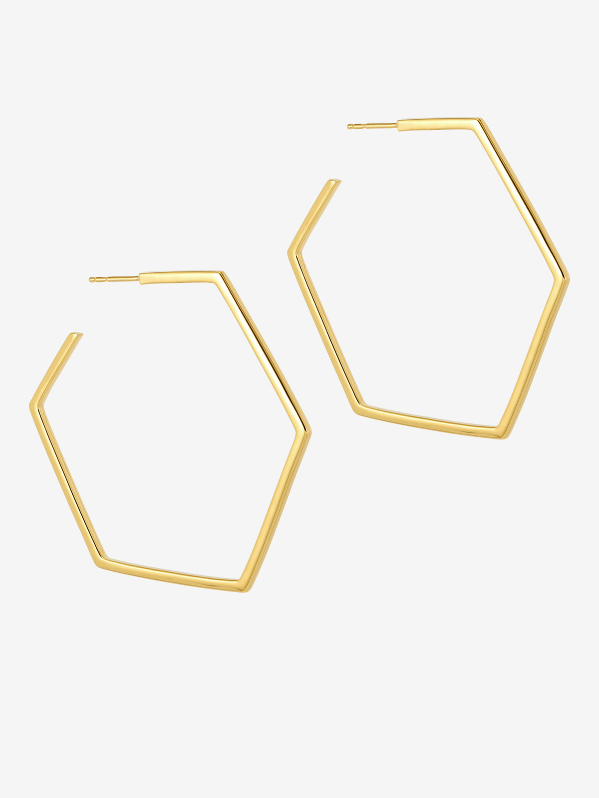 Oversized Hexagon Hoop Earrings