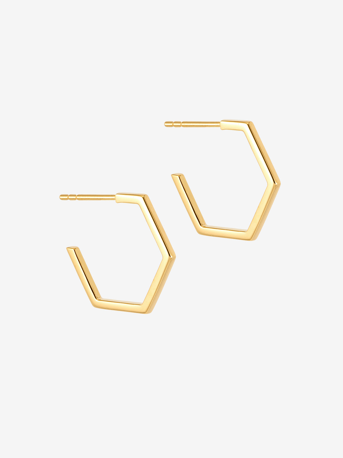 Styled Hexagon Hoop Earring Set