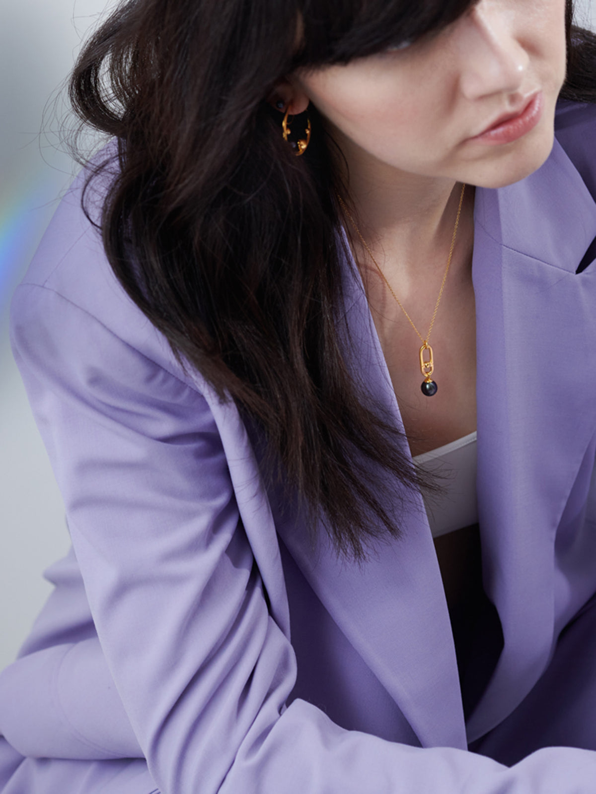 Stellar Hardware Black Pearl Necklace