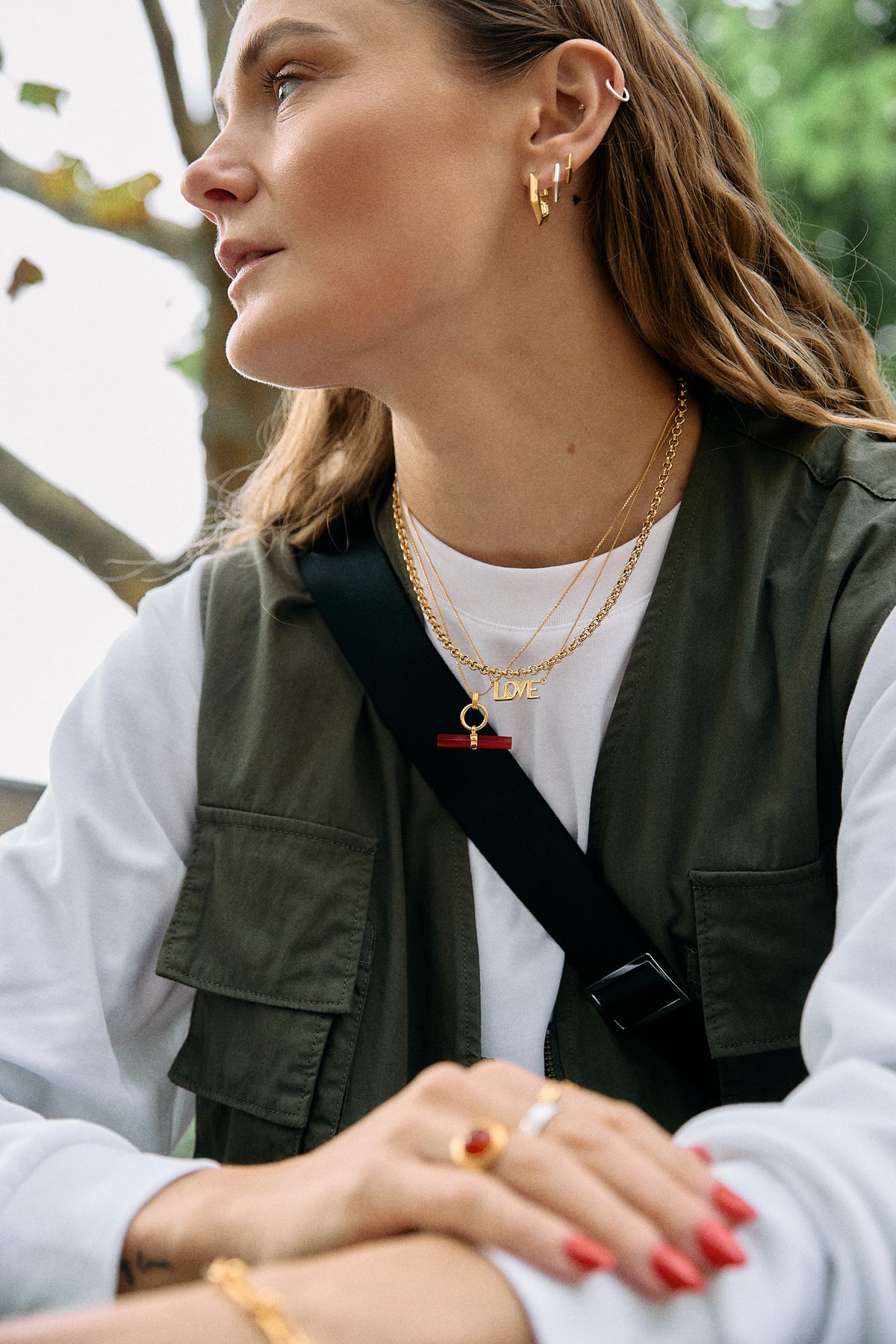 Vitality Carnelian T-Bar Necklace