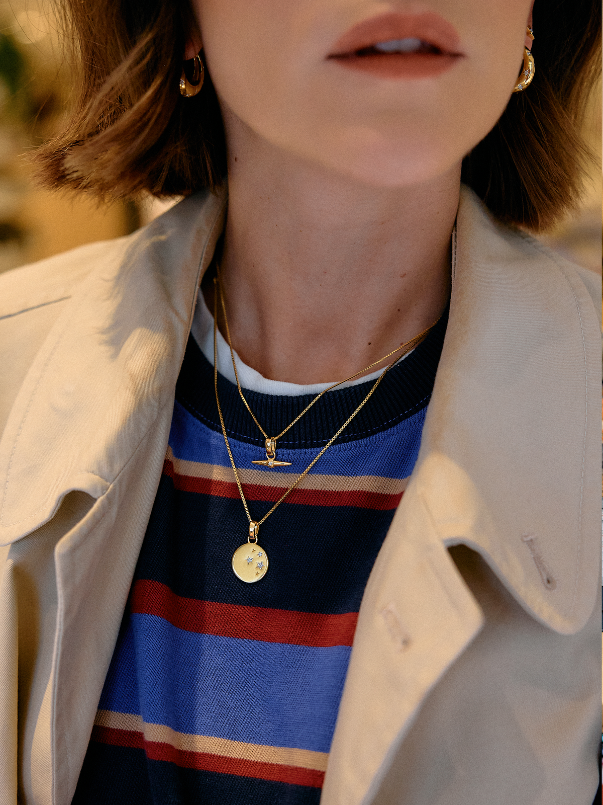 Lucky Star Engravable Coin Necklace