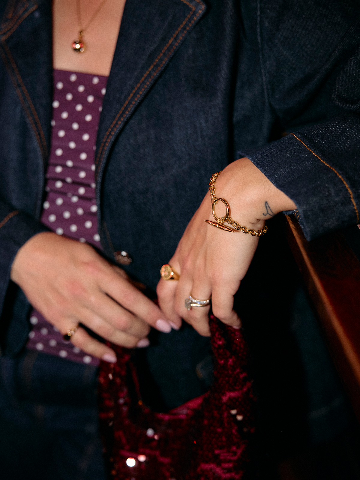 Statement Lucky Star T-Bar Bracelet