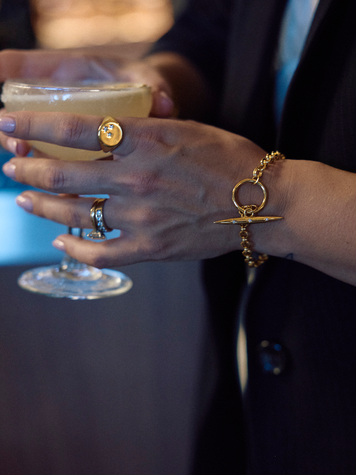 Statement Lucky Star T-Bar Bracelet