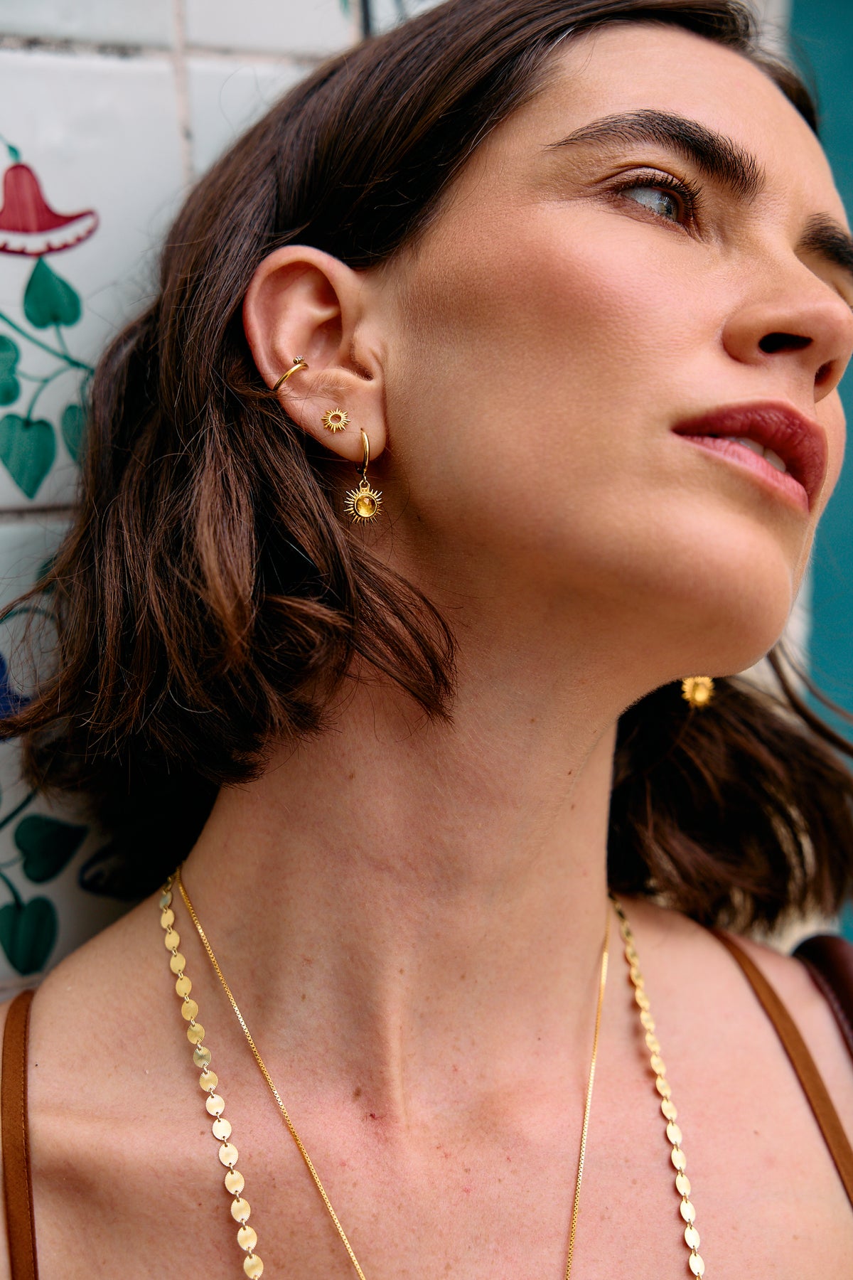 Eternal Sun Citrine Huggie Hoops and Eternal Sun Studs Earring Set