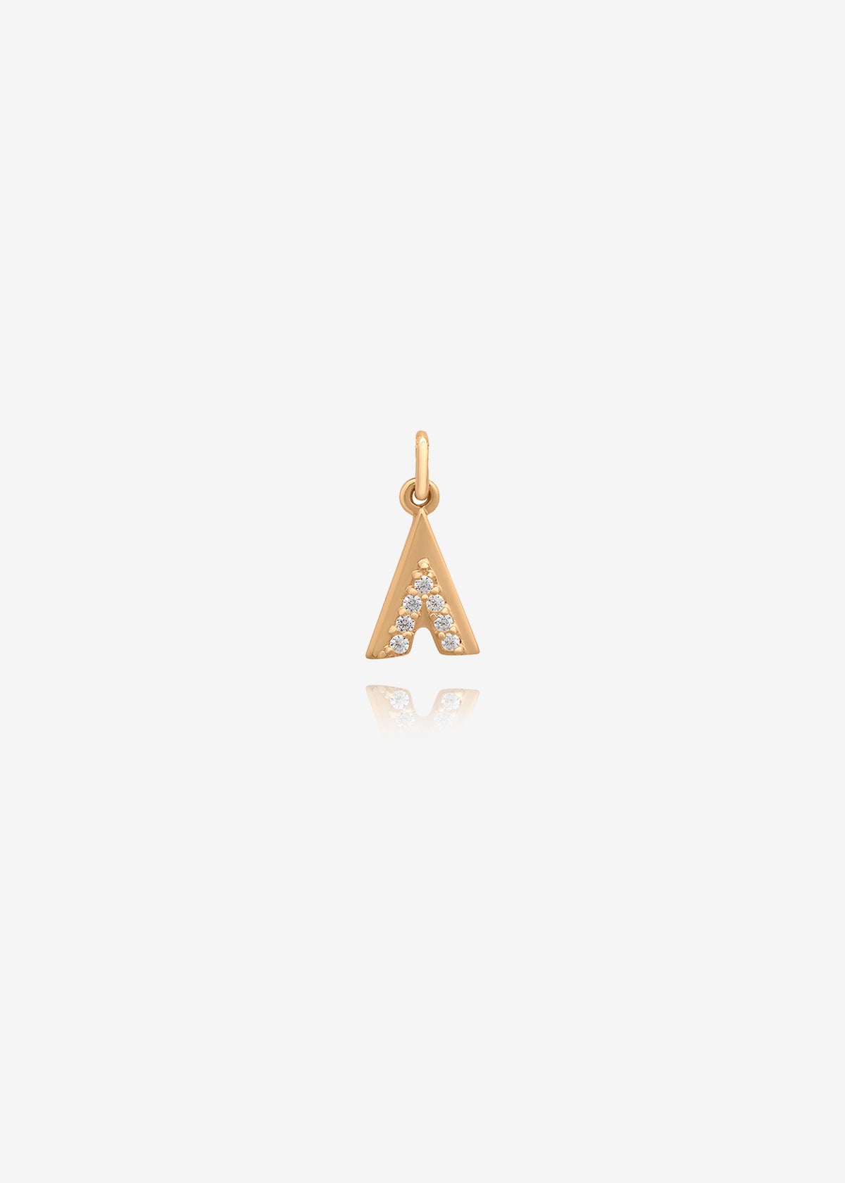 Solid Gold and Diamond Initial Charm