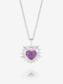 Electric Love February Birthstone Heart Necklace