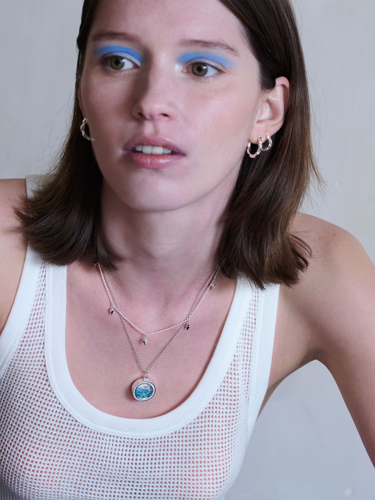 Medium North Star Mixed Birthstone Amulet Necklace