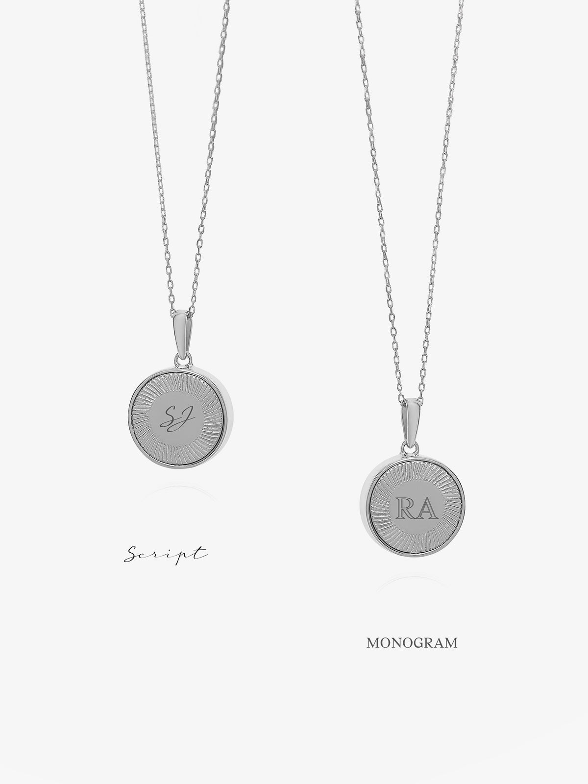 Small Deco Sun Birthstone Amulet Necklace