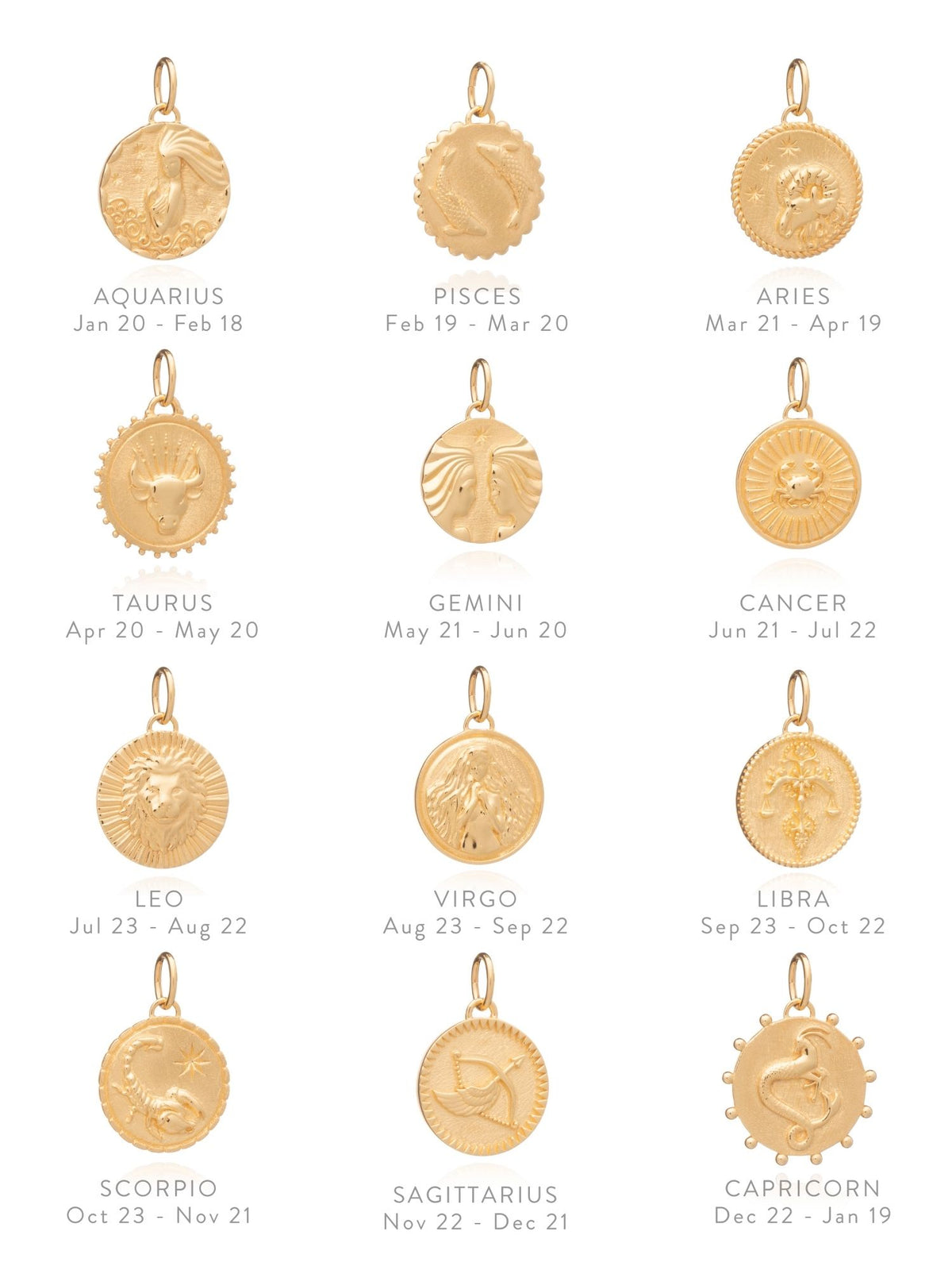Zodiac Art Coin Necklace