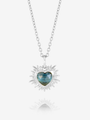 Personalised Electric Love December Birthstone Heart Necklace