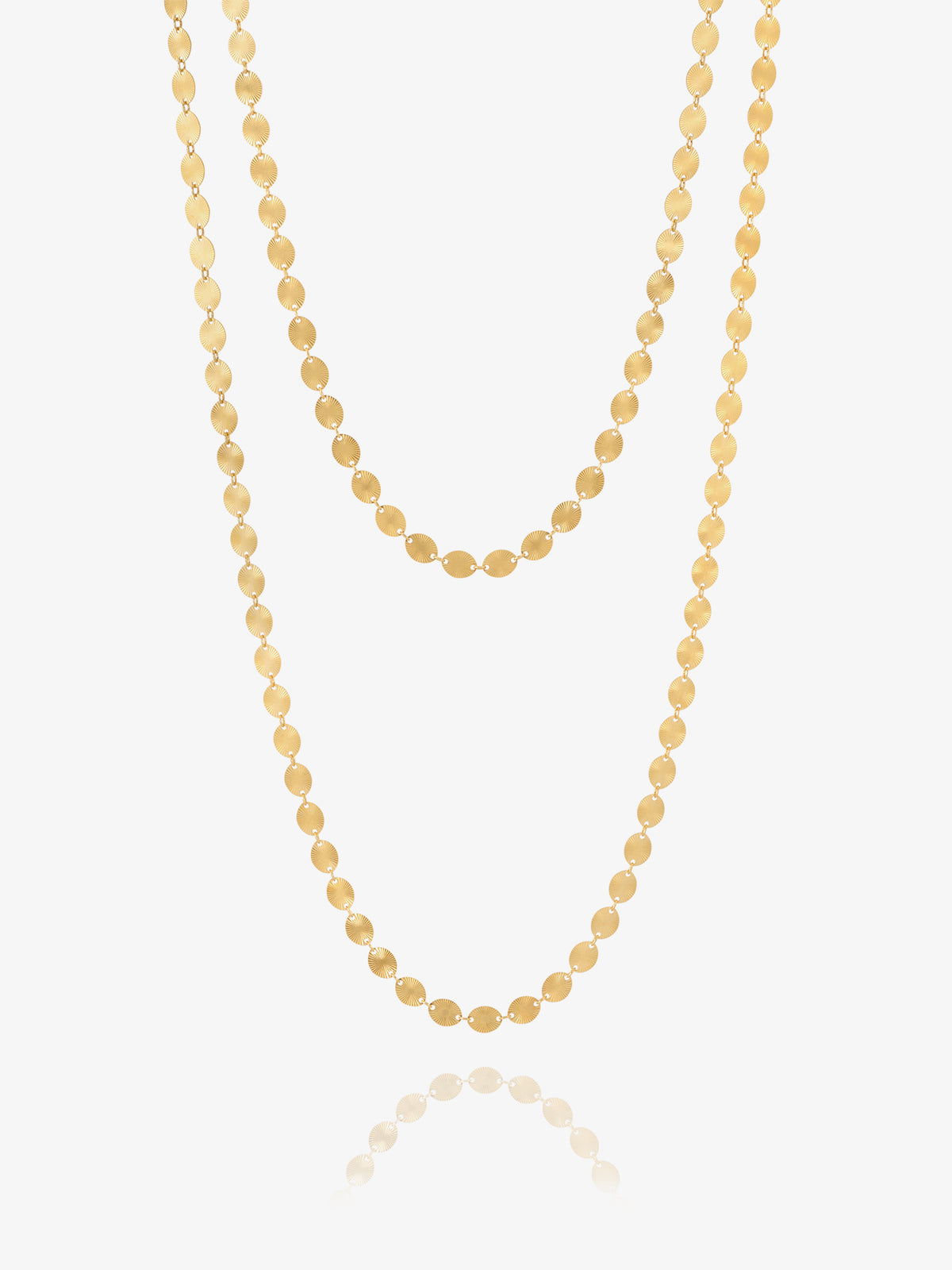 Sunburst Chain Necklace Long