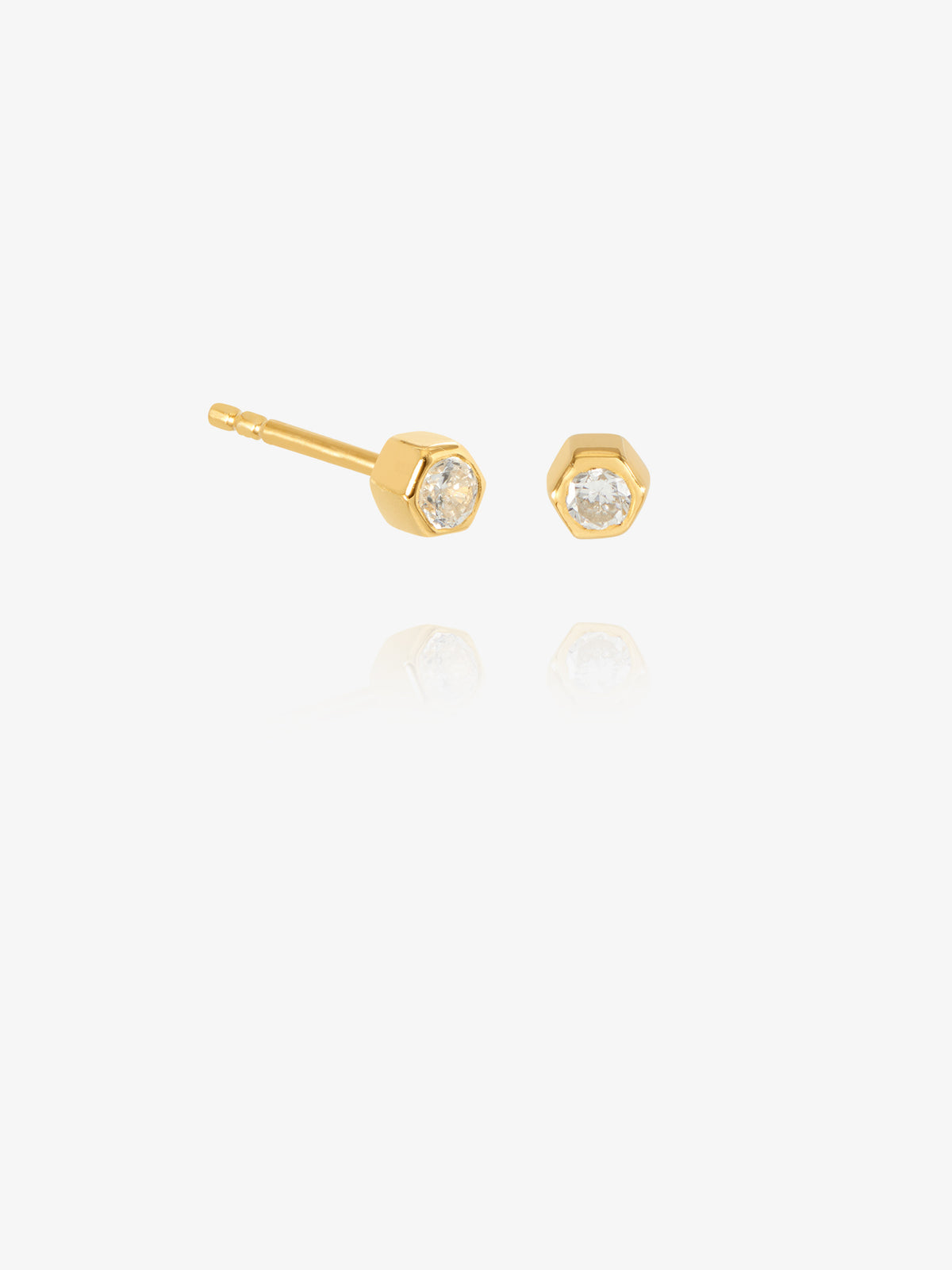 Hexagon and North Star Stud Earring Set