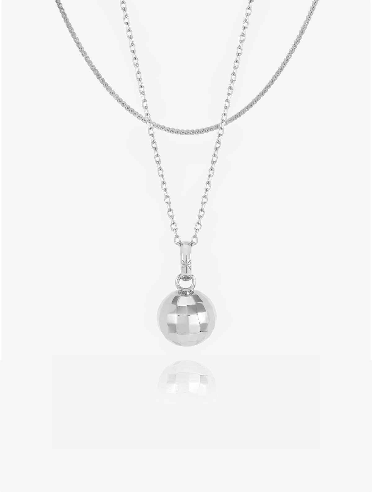 Choose Love Disco Ball Necklace Layered Set
