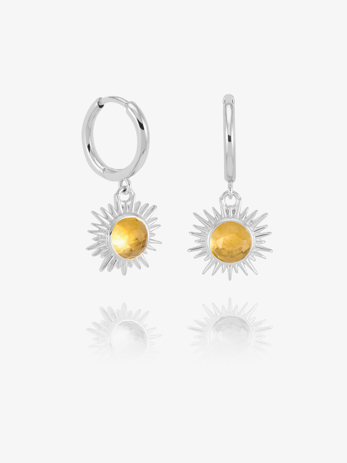 Eternal Sun Citrine Huggie Hoop Earrings