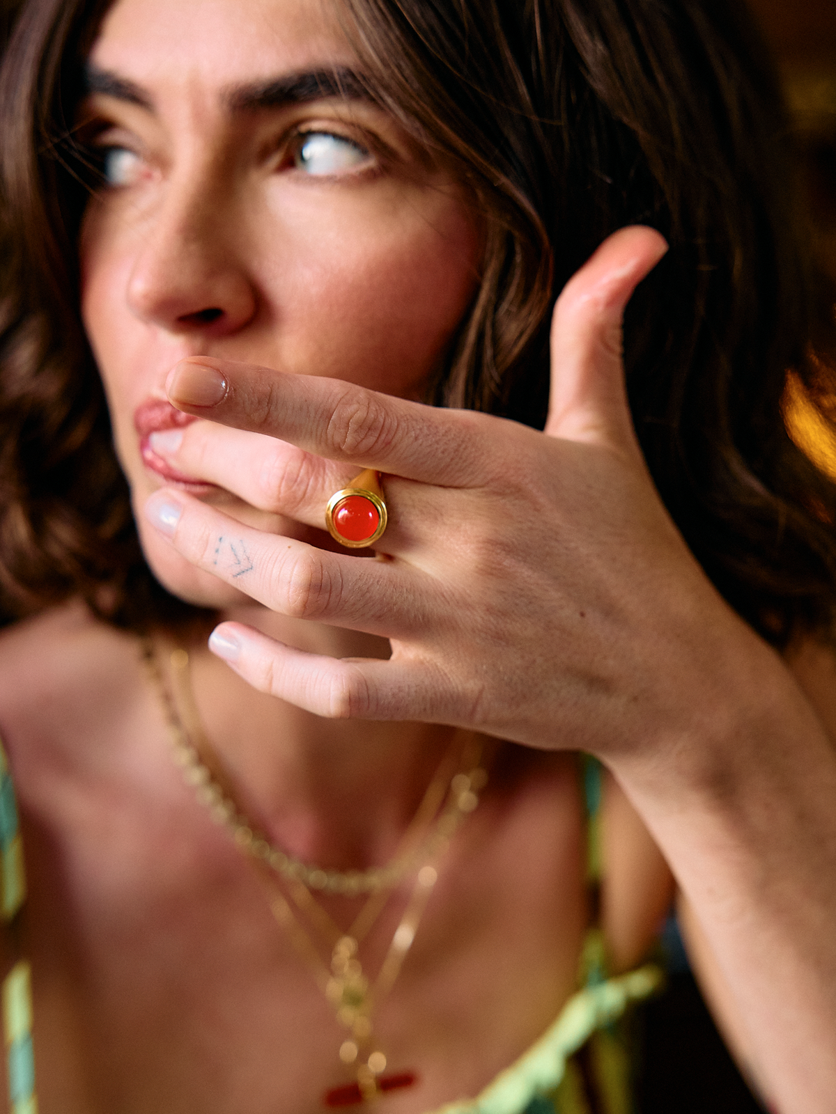 Evolve Carnelian Cocktail Ring