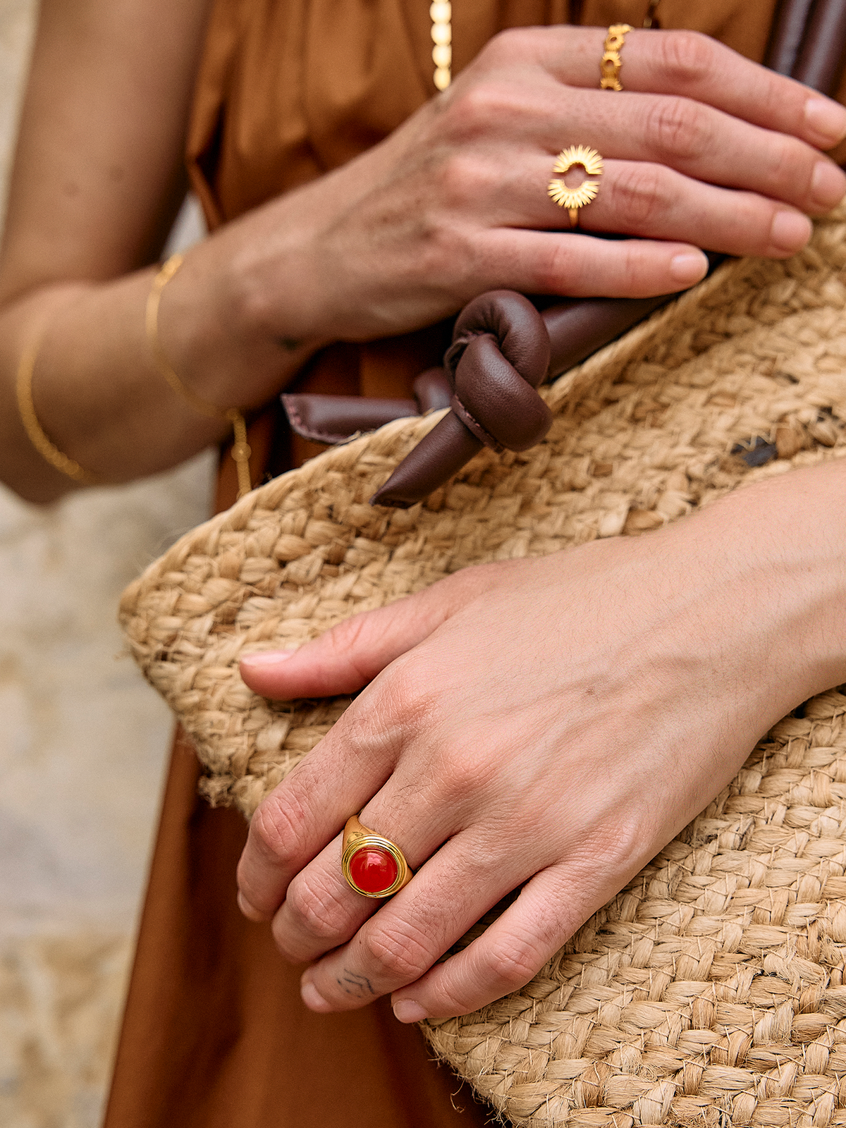Evolve Carnelian Cocktail Ring