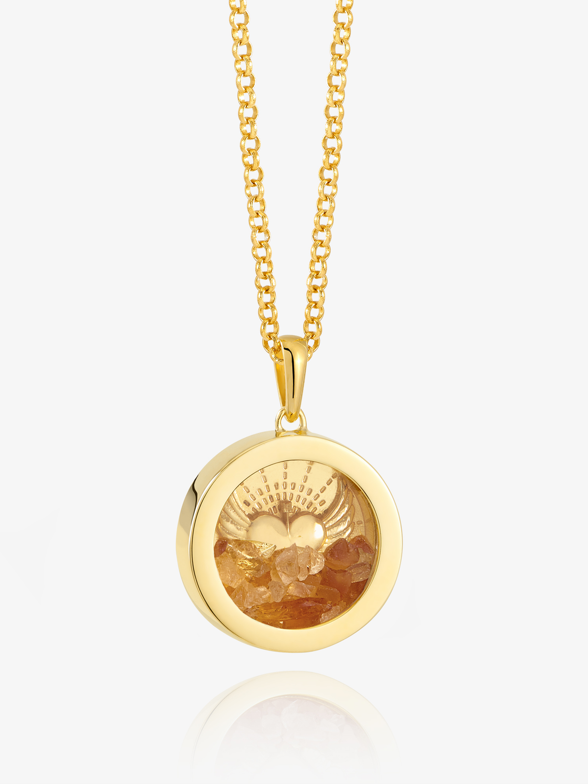 Guardian Angel Mixed Birthstone Amulet Necklace