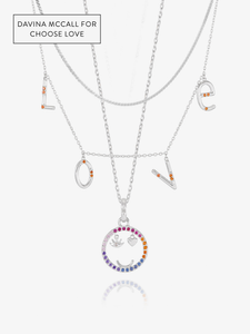 Happy Face, Love & Serpentine Layered Necklace Set