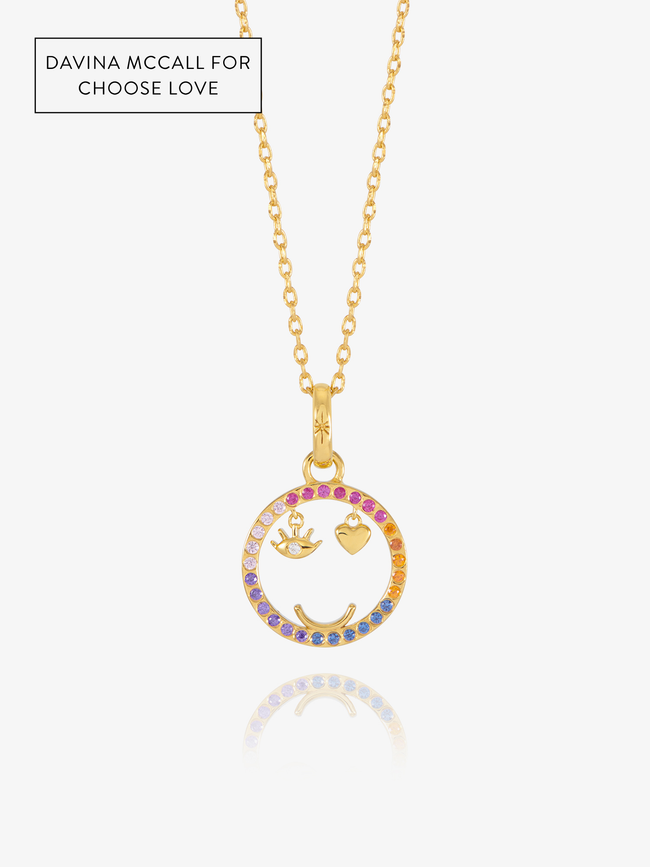 Choose Love Happy Face Necklace