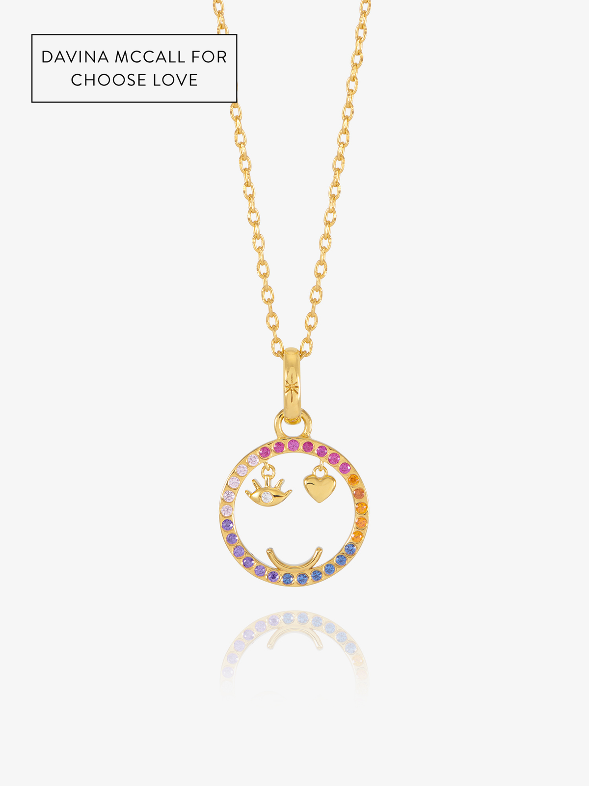 I Love U Happy Face Necklace