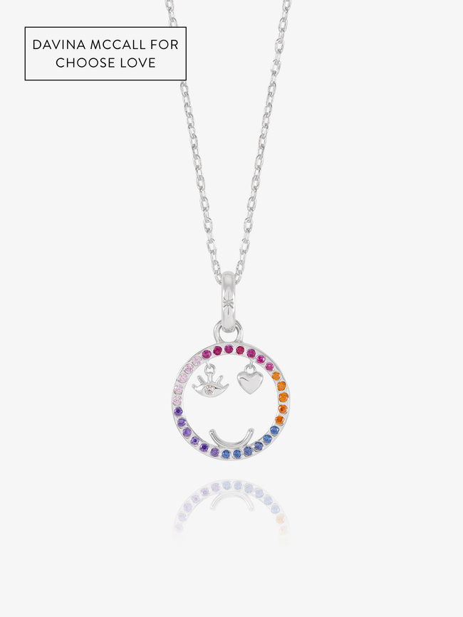 Choose Love Happy Face Necklace