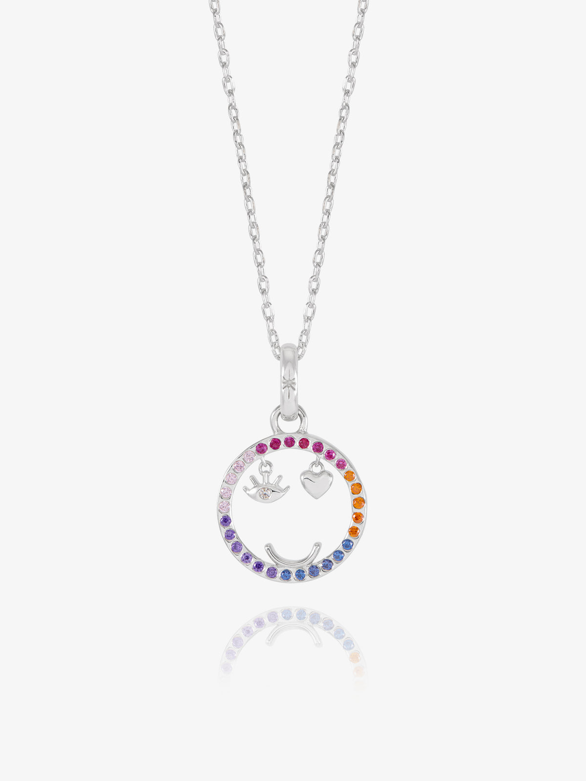 I LOVE U' HAPPY FACE NECKLACE