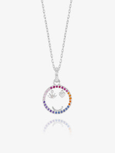 I LOVE U' HAPPY FACE NECKLACE