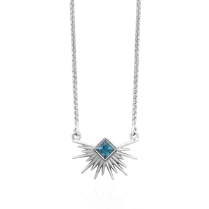 Electric Goddess Blue Topaz Choker Necklace