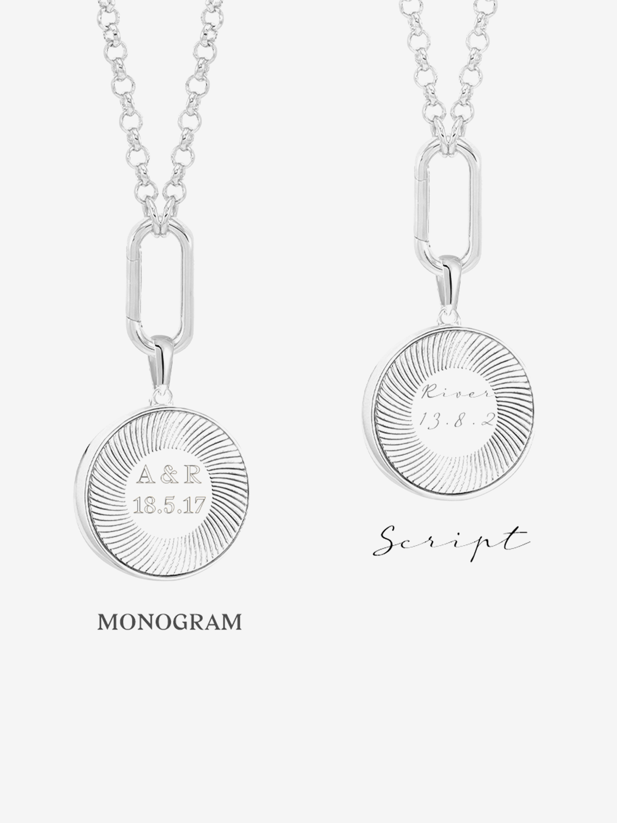 Personalised Mixed Birthstone Hardware Deco Sun Amulet Necklace