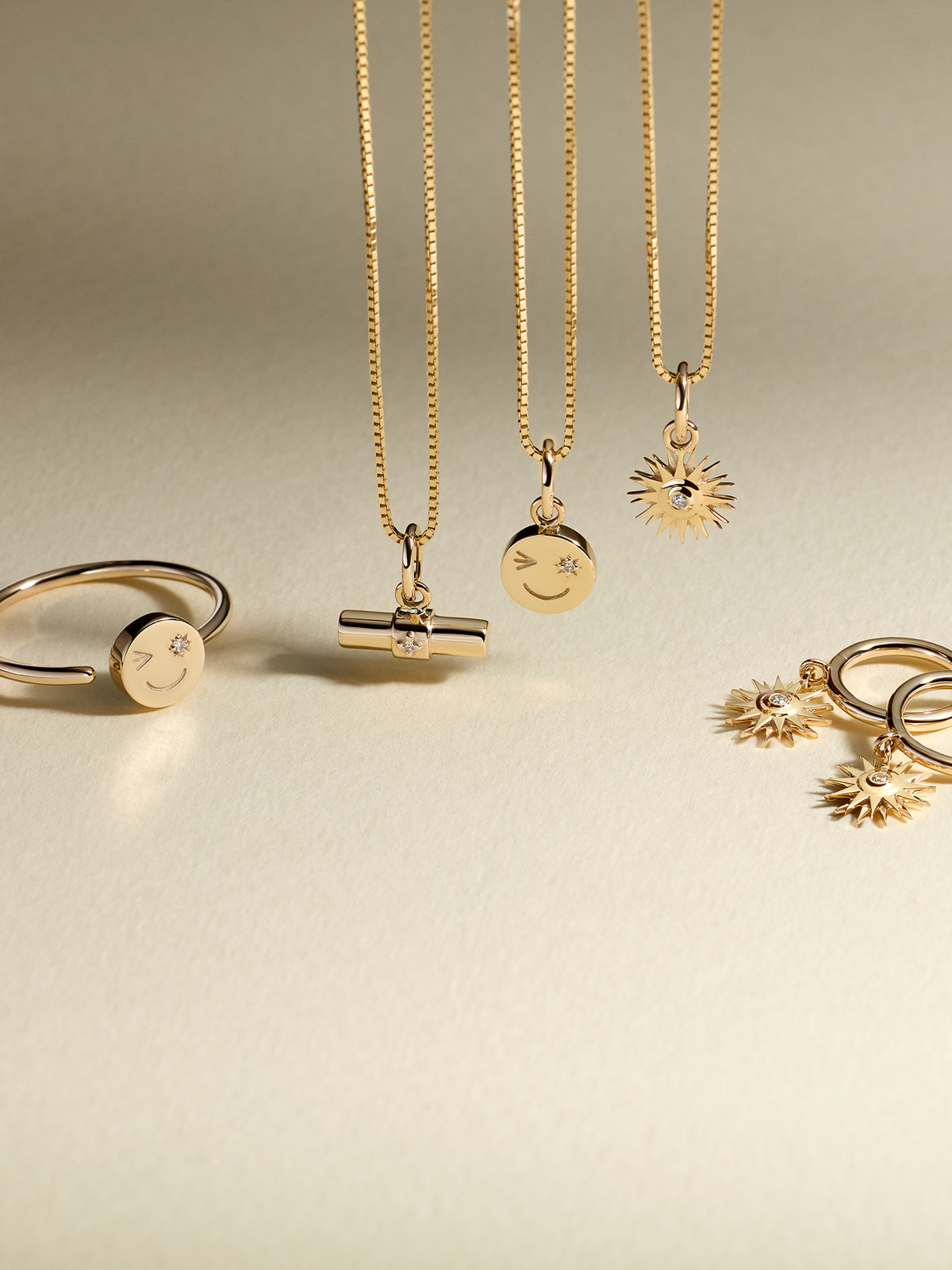 Solid Gold & Diamond Electric Goddess Necklace