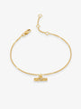 White Sapphire Twisted T-Bar Chain Bracelet