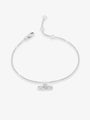 White Sapphire Twisted T-Bar Chain Bracelet
