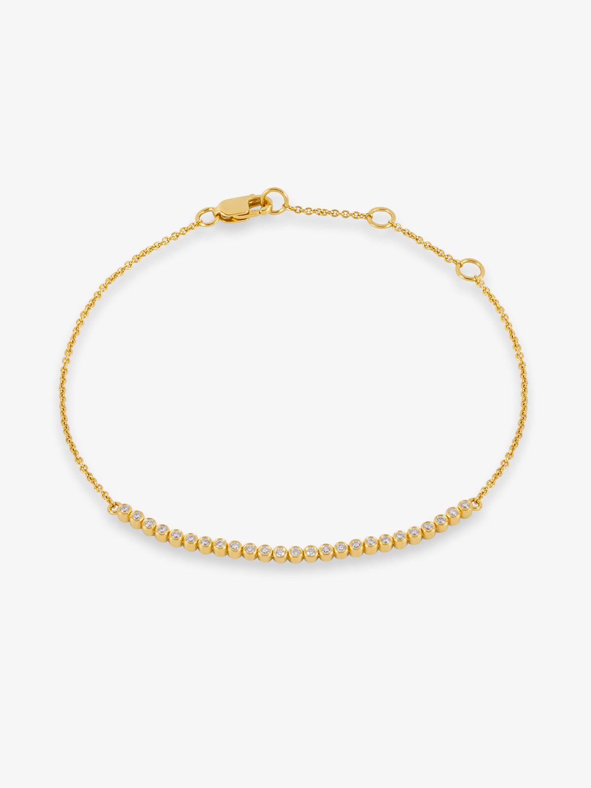 Fine White Sapphire Chain Bracelet
