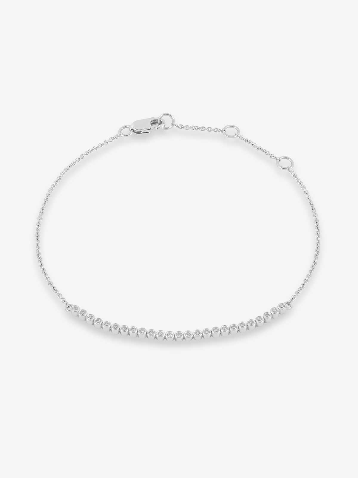 Fine White Sapphire Chain Bracelet