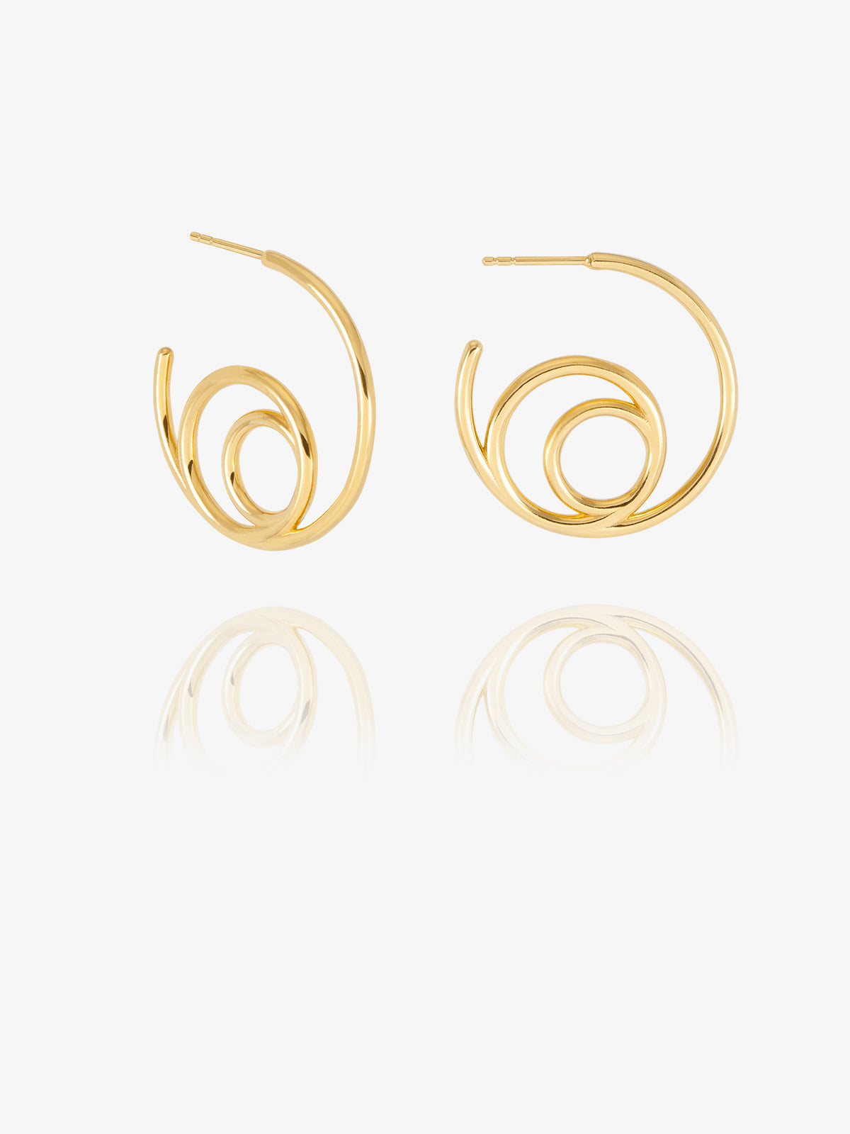Medium Swirl Hoop Earrings