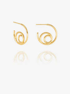 Small Swirl Hoops Earrings