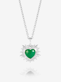 Electric Love May Birthstone Heart Necklace