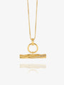 Personalised White Sapphire Twisted T-Bar Necklace