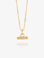 Mini White Sapphire Twisted T-Bar Necklace