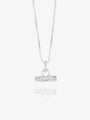 Mini White Sapphire Twisted T-Bar Necklace