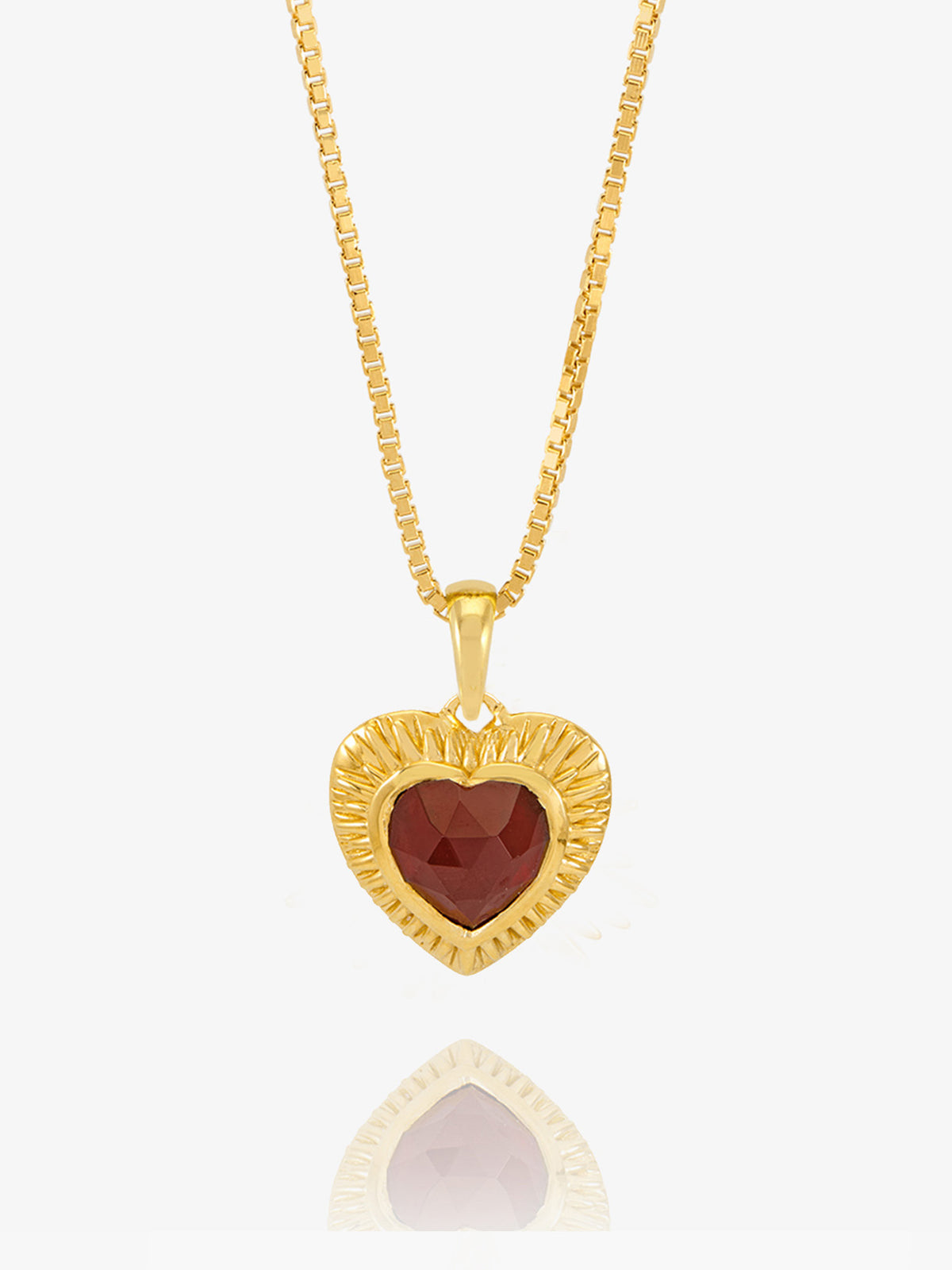 Styled Electric Love Garnet & Rock 'n' Rolo Chain Layered Necklace Set