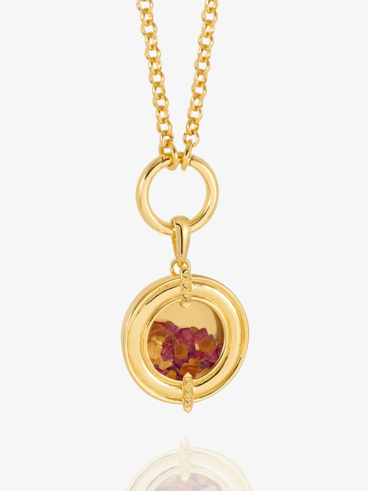 Personalised Statement Evolve Mixed Birthstone Amulet Necklace