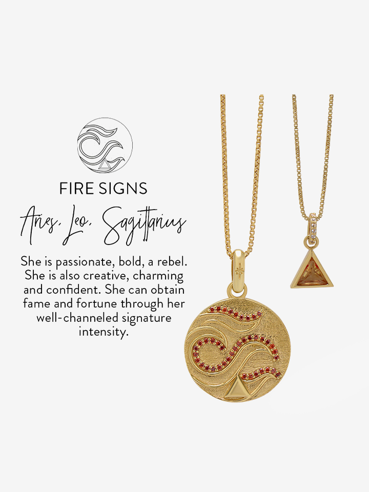 Styled Elements Fire Layered Necklace Set
