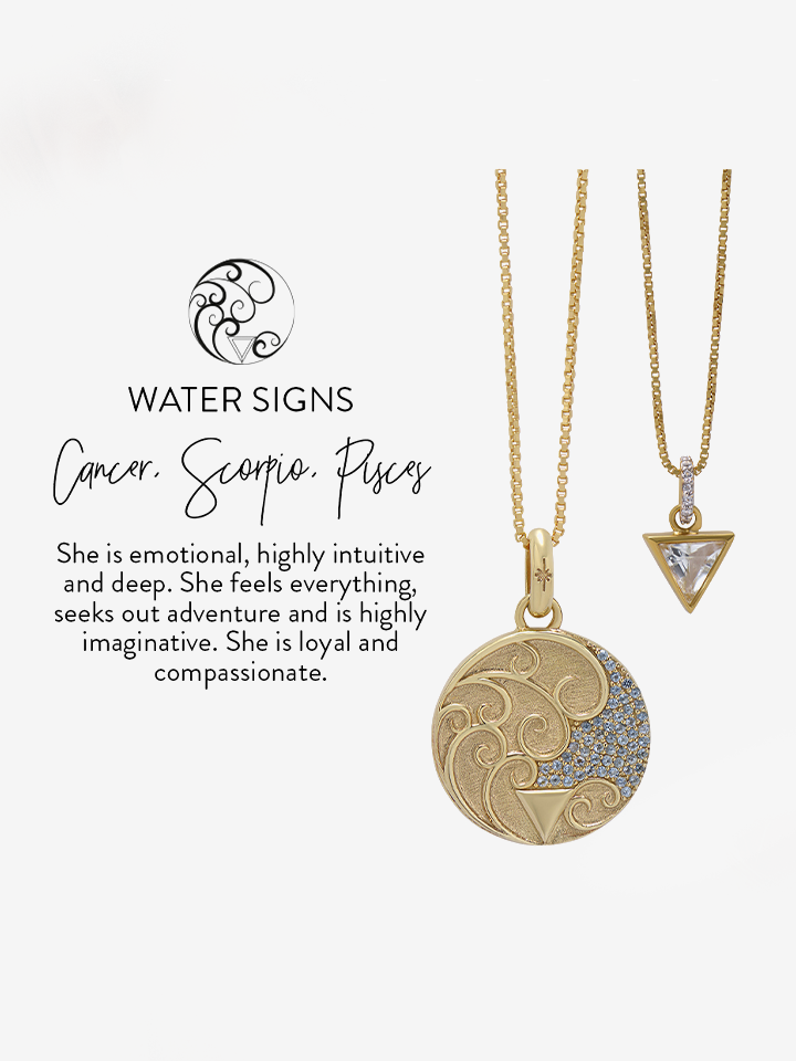 Elements Water Art Coin Necklace
