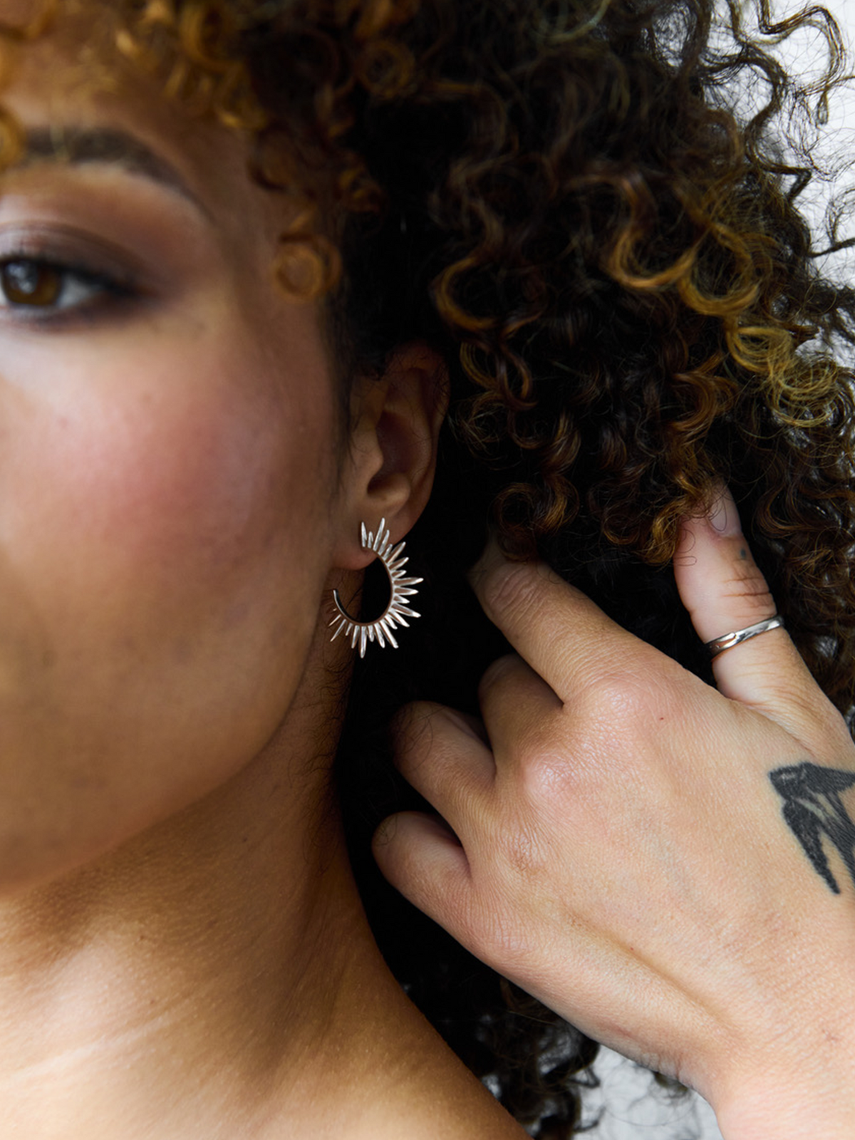 Electric Goddess Medium Hoop Earrings